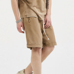 Camiseta vintage con cuello redondo desgastado y lavado pesado para hombre de la mejor calidad, conjunto corto de ropa de calle - Product Image 2