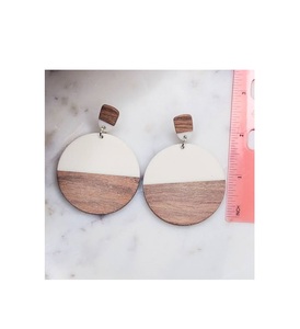 Party Wear Women Jewelry Epoxy Resin Earring Exquisite Design Christian Resin Hoop Earrings 100% Handmade High Quality - Product Image 3