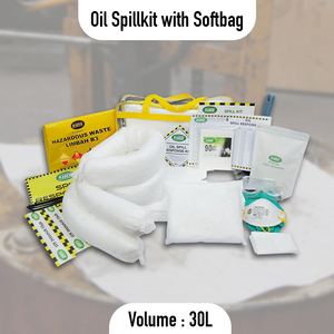 Kit para Derrames de Aceite de 30 Litros con Bolsa Flexible – Kit de Emergencia para Control de Derrames Absorbente de Aceite para Fábrica y Taller - Product Image 2