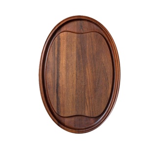 Top Arrivage Élégant Fini Bois Naturel Décoratif Antique Chargeur Plaque À La Main Ronde Pure Couleur Bois Chargeur Plaques - Product Image 2