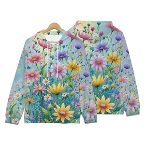 Nuevas sudaderas con capucha con estampado 3D de flores hermosas de otoño para mujer, sudaderas informales a la moda, jerséis con capucha de gran tamaño - Product Image 5
