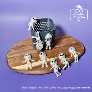 Divertido y Espeluznante Cubo de Esqueleto Articulado Flexi Fidget Hecho de Metal Resistente - Product Image 2