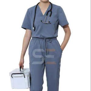 Gran oferta, conjuntos de uniformes médicos de enfermería, uniformes de hospital, corredores personalizados de moda, uniforme de enfermera de Spandex para hombre - Product Image 1