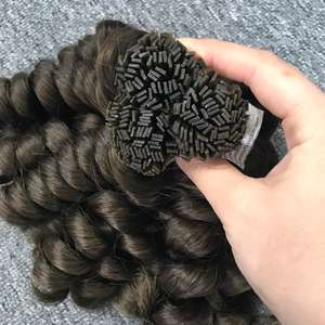 Venta al por mayor Bouncy Curl FLAT-TIP Gran Stock de calidad superior Virgin Hair 100% Virgin Hair, Vietnamese Raw Hair - Product Image 6
