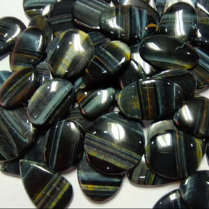 อัญมณี tasbiya พลอยตาเสือสีฟ้าธรรมชาติตัดวงรีขนาดหลวมอัญมณี Cabochon สำหรับทำเครื่องประดับ - Product Image 3