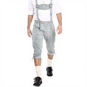 Pantalones Cortos de Cuero de Gamuza para Hombre de Alta Calidad, Estilo Bávaro, Diseño Personalizado, Venta al Por Mayor - Product Image 1