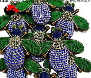 Broche de alambre de lingotes de cobre bordado a mano, parches de insignias, etiqueta bordada hecha a mano, parches de moda, tamaño personalizado alto - Product Image 4