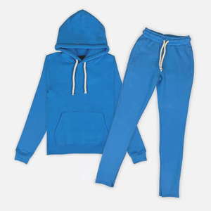 Venta al por mayor Unisex High Street Casual Sportswear Chándal French Terry Fleece Sweatsuit con cordón transpirable - Product Image 3