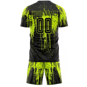 เสื้อฟุตบอลพิมพ์ลายพิมพ์โพลีเอสเตอร์แบบลอกลายสีทึบออกแบบโลโก้ได้ทั้งชายและหญิง100% ผ้าโพลีเอสเตอร์ - Product Image 3
