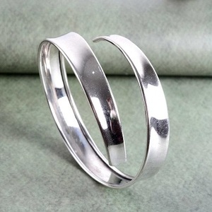 Joyería de moda simple Brazalete liso Oro Plata esterlina Joyería de latón - Product Image 3