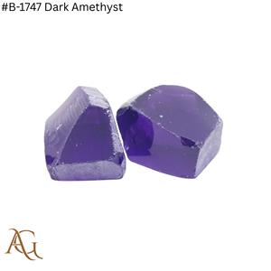 Nano Lab Grown Rough # B 1747 Améthyste foncée, taille gemme, synthétique, simulée, créée en laboratoire, calibrée pour le nanosital - Product Image 2
