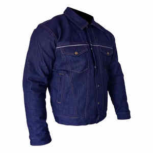 Veste en jean à boutons sur le devant, style décontracté uni, fabrication professionnelle en usine, design personnalisé, vestes en jean pour hommes - Product Image 1