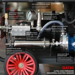 Machine de nettoyage de canalisations industrielle 800 bars 11600 psi 30 kW pour le déboucheur de tuyaux et le nettoyage de coques de navires par jet - Product Image 4