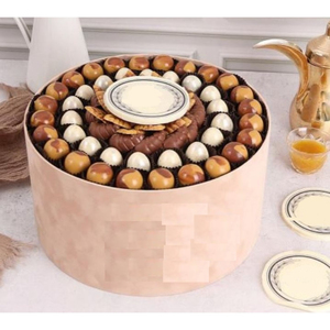 Bol à chocolat design vintage fabriqué à la main en métal rose bol à chocolat bonbons support de serveur pour servir des bonbons Desserts bonbons - Product Image 1
