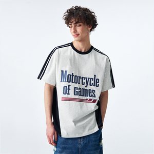 เสื้อยืดคอกลมแขนสั้นทรงโอเวอร์ไซส์ผ้าฝ้ายถัก 100% พิมพ์ลายตัวอักษรโลโก้แบบกำหนดเอง ระบายอากาศได้ดี พิมพ์ลายสกรีน สำหรับทุกเพศ - Product Image 3