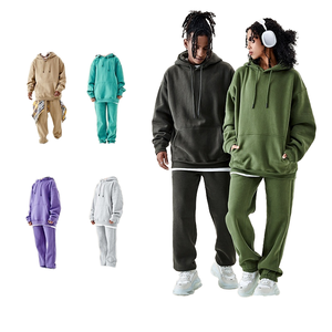 เสื้อสเวตเตอร์มีฮู้ดของผู้ชายผ้าฝ้ายน้ำหนักมากปักลายมีฮู้ดโอเวอร์ไซส์กำหนดเองได้ - Product Image 3