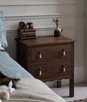 Table de Chevet Pliante Élégante Clinton, Finition Bois Premium, Design Moderne, Rangement Spacieux, Idéale Appartement et Hôpital