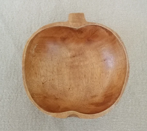 Cuenco de madera con forma de manzana, vajilla decorativa de precio más bajo, logotipo personalizado, precio al por mayor - Product Image 3