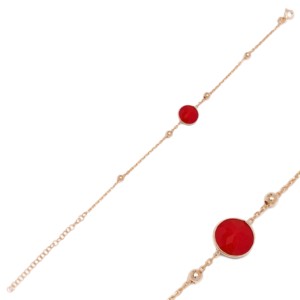 Coral Stone Design <b>Charm</b> Thin Bracelet Turkish Wholesale Handmade 925 Sterling Silver Jewelry - Product Image 3