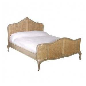 Cama de Madera de Caoba Maciza de Estilo Provincial Francés, Diseño Clásico y Duradero - Product Image 1