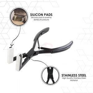 เครื่องมือต่อผมแบบมืออาชีพ ดีไซน์ใหม่ปรับแต่งได้  คีมจัดแต่งทรงผมเคลือบสีดำ พร้อมอุปกรณ์เสริมสำหรับเทปติดผม - Product Image 3