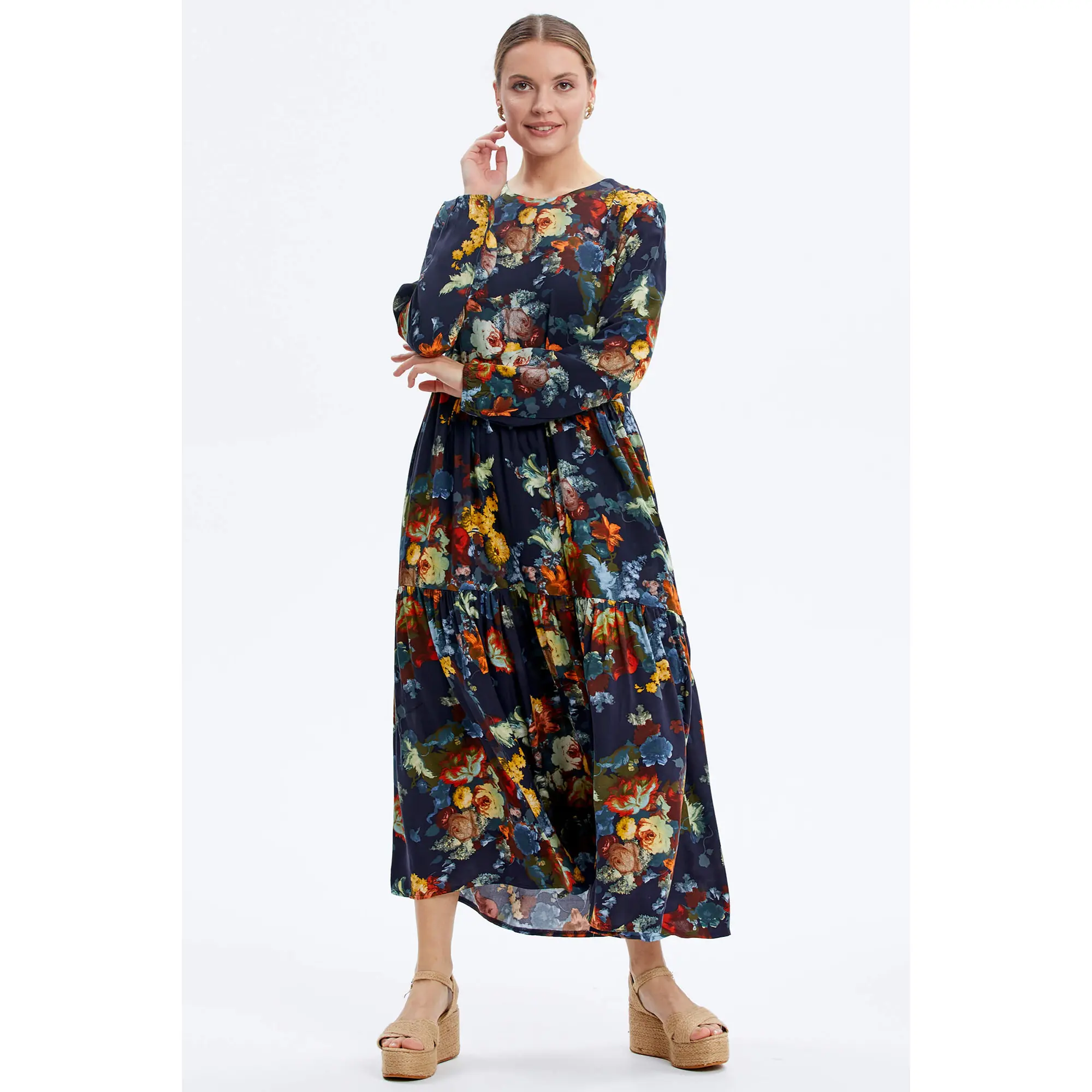 Women's Plus Size Floral Patterned Dress