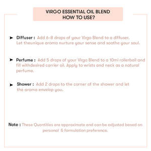 Mezcla de Aceites Esenciales 100% Puros con Signo Zodiacal Virgo para Aclarar y Reafirmar la Piel, con Frankincienso, Ylang-Ylang, Melaleuca y Geranio - Product Image 5