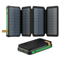 Chargeur solaire Portable pliable étanche d'urgence pour l'extérieur, batterie 25000 Mah