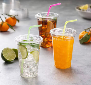 Gobelets en plastique PET transparents jetables personnalisés de 20 oz avec couvercles pour événements - Product Image 5