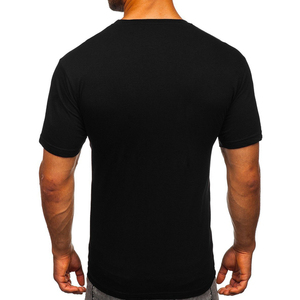 T-shirt à manches courtes noir pour homme, motif crâne de taureau, coupe classique, col rond, tissu jersey imprimé, streetwear, 100% coton - Product Image 2