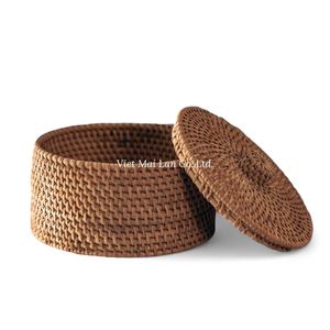 Caja de Almacenamiento de Ratán Natural Hecha a Mano para Dormitorio, Sala de Estar y Armario, Procedente de Vietnam - Product Image 2