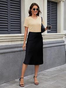 Custom OEM Design 100% Cotton Solid Light Apricot Color Short Sleeve V Neck Plus Size Womens <b>Promotional</b> <b>T</b>-<b>shirt</b> From Bangladesh - Product Image 5