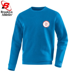 Sweat-shirt à col rond EcoSmart pour hommes, molleton en mélange de coton pour l'hiver, motif brodé et solide, fourniture en gros - Product Image 3