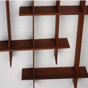 Wooden Floating Rack <b>Shelves</b> for Home Decor Wall Mount Bracket Intersecting Cabinet for Living Room Office-for Display <b>Storage</b> - Product Image 2