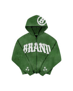 Sudadera con capucha y cremallera para hombre y mujer con estampado personalizado, ropa informal holgada, a la moda de manga larga Sudadera con capucha, sudaderas con personalidad - Product Image 3