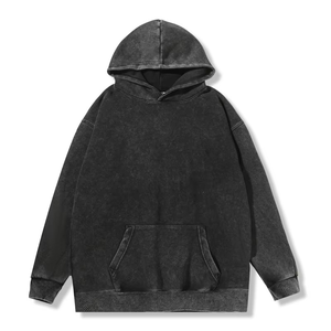 Sweat-shirt épais personnalisé de haute qualité, sweat à capuche vierge, vêtements de sport, pulls à capuche amples à épaules dénudées pour hommes - Product Image 4