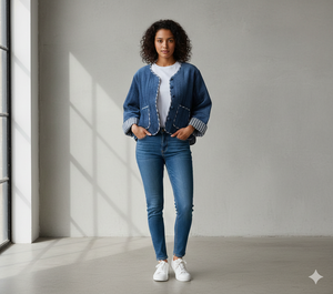 Chaqueta Reversible Acolchada de Terciopelo Sólido para Mujer, con Botones, Forro de Algodón, Ecológica, Transpirable, Diseño Otoño/Invierno - Product Image 1