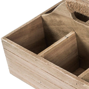 High Quality Durable Vintage Wooden Storage Box Farmhouse Rustic Wood <b>Caddy</b> for Tableware Available Reasonable Price Wholesale - Product Image 4