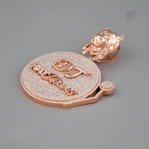 Colgante de Plata de Ley 925 personalizado de diseño de lujo con joyería fina de diamante cultivado en laboratorio sintético para ocasiones de fiesta - Product Image 4