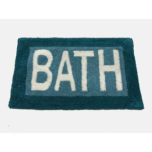 BATH Word Tapis de bain tufté fabriqué à partir de 100% coton pour un confort et une durabilité ultimes Produits personnalisés à bon prix - Product Image 1