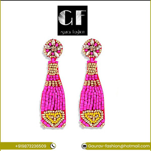 New Fashion Women's Christmas Earrings Ethnic Gold/Silver Plated Silk <b>Thread</b> Crystal Rhinestone <b>Beaded</b> Jewelry Best Gift Idea - Product Image 2