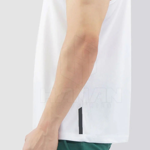 Camiseta sin mangas de verano blanca sólida sin mangas 100% algodón correr gimnasio camiseta sin mangas para hombres entrenamiento de alta calidad deportes gimnasio camisetas sin mangas - Product Image 1