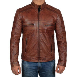 Chaqueta de Cuero Personalizada de Primera Calidad, Estilo Slim Fit para Hombre, 100% Original, Chaqueta Abrigada para Hombre, Moda 2026 - Product Image 3