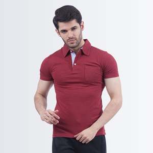 Elegante Camiseta polo granate - Product Image 1