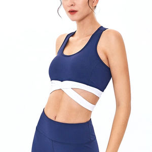 Soutien-gorge de sport de couleur unie pour femmes Nouveau Design Fashion Crop avec une épaule Vêtements de soutien-gorge sur mesure - Product Image 6