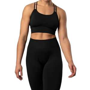 Competitive Price Plus Size <b>Waterproof</b> Yoga Sets Private Label Personalized Logo Breathable High Quality 100% Cotton 2-Piece - Product Image 1