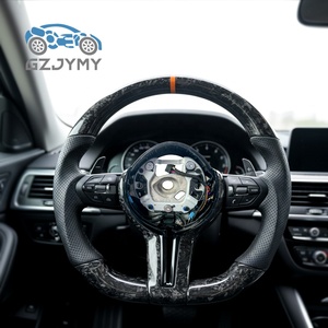 Volante deportivo LED de fibra de carbono forjado personalizable, cuero perforado, <span class=keywords><strong>precio</strong></span> al por mayor para <span class=keywords><strong>BMW</strong></span> G20 G30 M2 M3 M4 <span class=keywords><strong>M5</strong></span> M6 X3 - Product Image 1