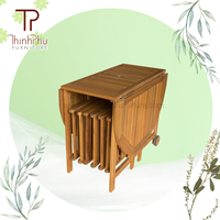 Tables hautes pliantes de luxe en bois massif pour mariages en extérieur – Design moderne, portables et écologiques pour bar à domicile, salon, jardin, hôtel
