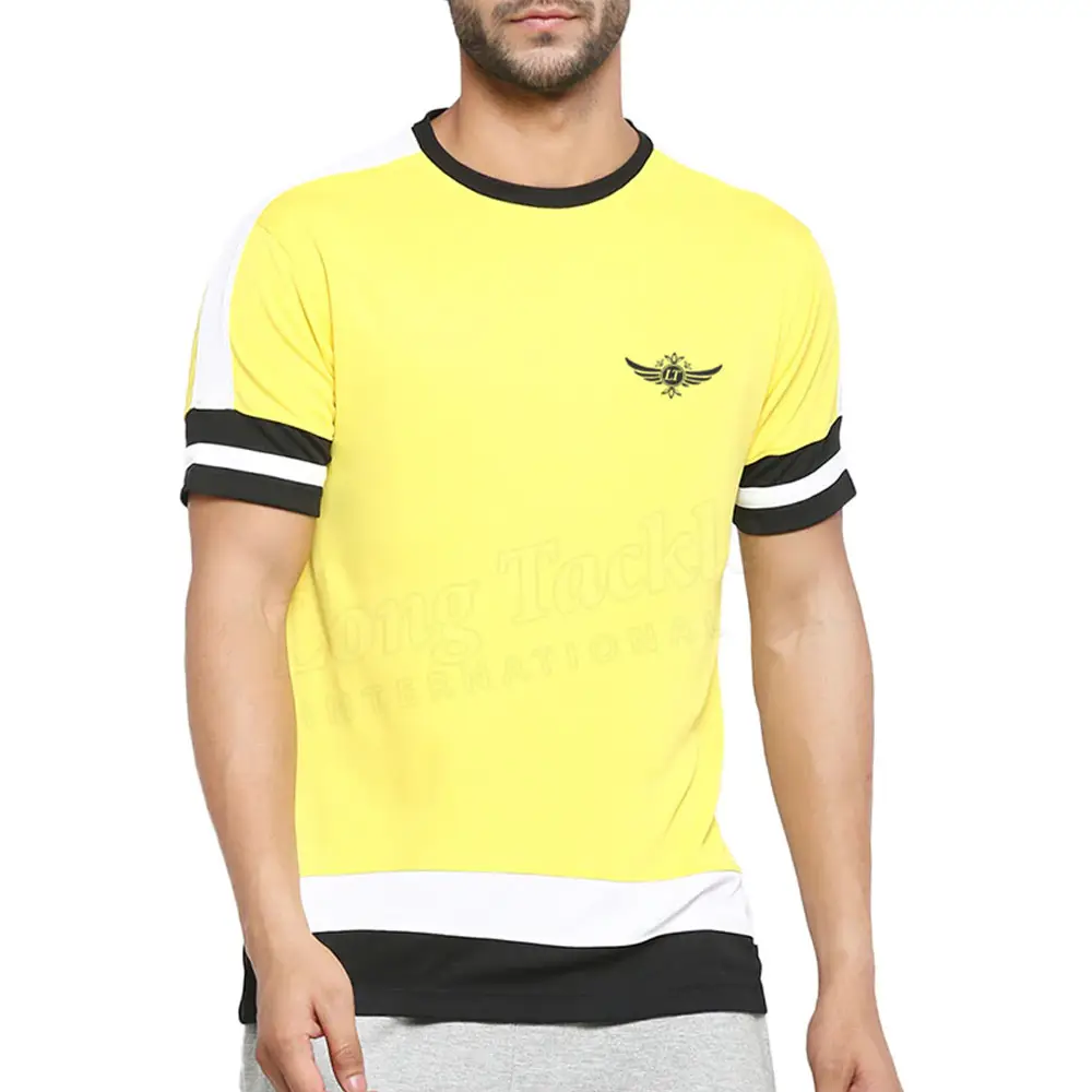 Comfortable Short Sleeve Yellow Color Men T-Shirt Wholesale Price Men T-Shirt Plain Color T-Shirt