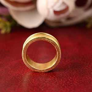 Joyería Punk, anillo grueso de acero inoxidable chapado en oro de 18 quilates, anillo geométrico multicapa exagerado para mujer, bisutería Acier inoxydable - Product Image 4